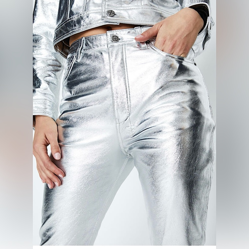 Ksubi Dreams Leather Pants Silver null | Size 25 Brand New with tags